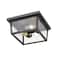 Z-Lite Beacon 3 Light Outdoor Flush Ceiling Mount Fixture, Black & Clear Beveled 568F-BK - alternate 5